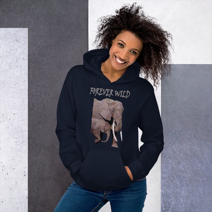 Elephant Hoodies and Sweatshirtsv - Forever Wild African Elephant Hoodies