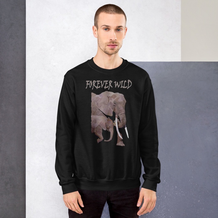 Elephant Hoodies and Sweatshirts - Forever Wild African Elephant Sweatshirt