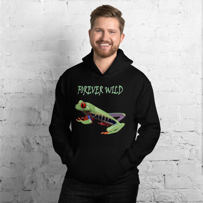 Frog Hoodies and Sweatshirts - Forever Wild Red Eyed Tree Frog Hoodie