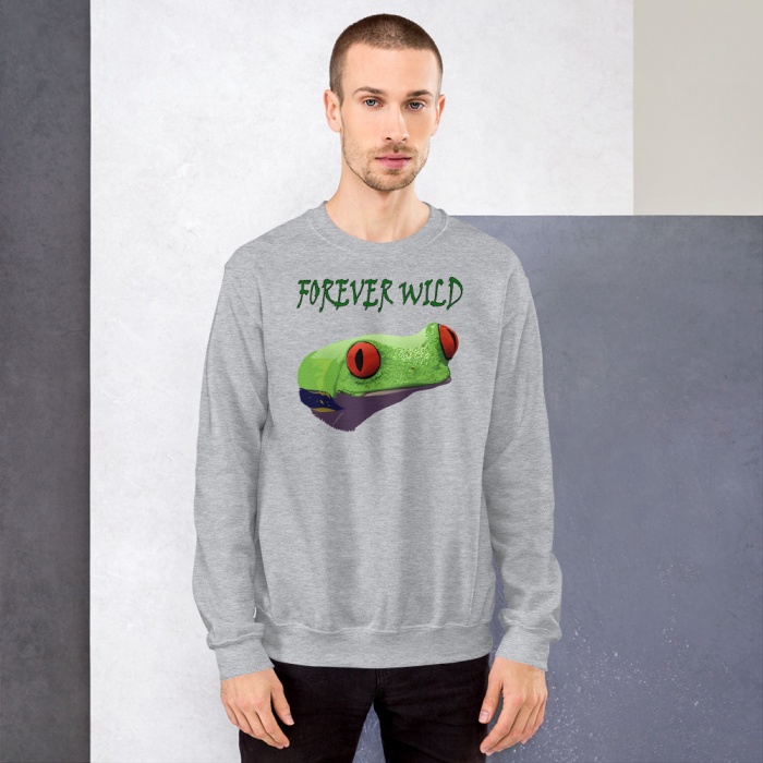 Frog Hoodies and Sweatshirts - Forever Wild Red Eyed Tree Frog Sweatshirt