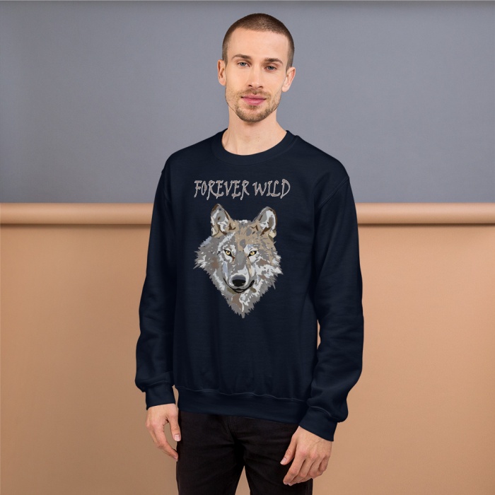 Wolf Hoodies and Sweatshirts - Forever Wild Wolf Sweatshirts