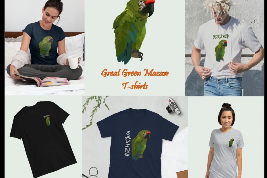 Great Green Macaw T-Shirts