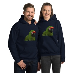 Macaw Hoodies and Sweatshirts - Great Green Macaw Hoodies