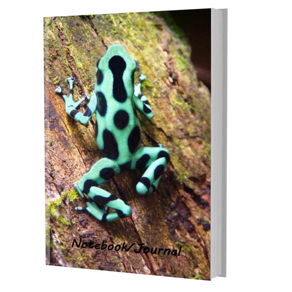 Green and Black Poison Dart Frog Notebook - Green and Black Poison Dart Frog Journal