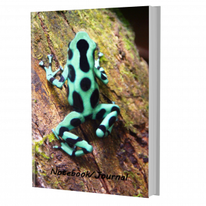 Green and Black Poison Dart Frog Journal