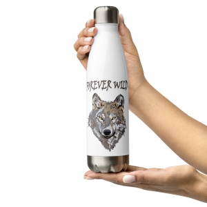 Wolf Design Water Bottle