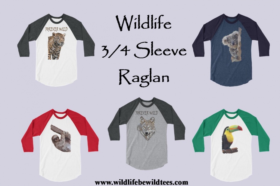 Wildlife 3/4 Sleeve Raglan Shirts