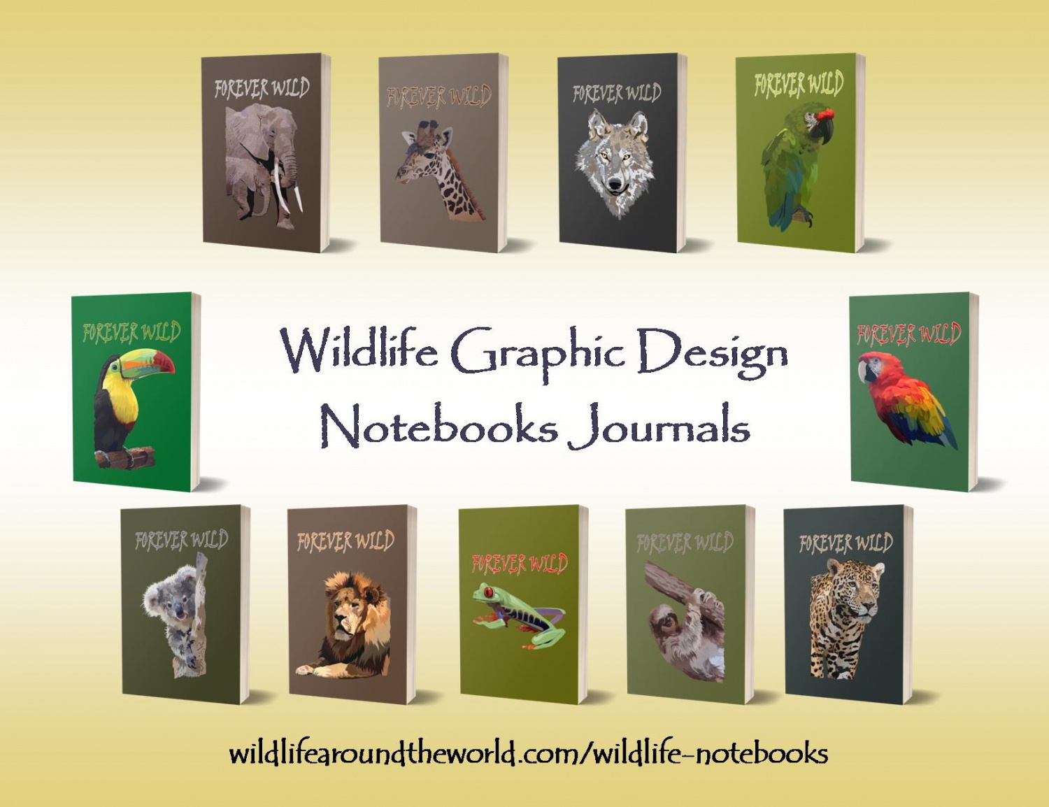 Wildlife Graphic Notebooks Journals