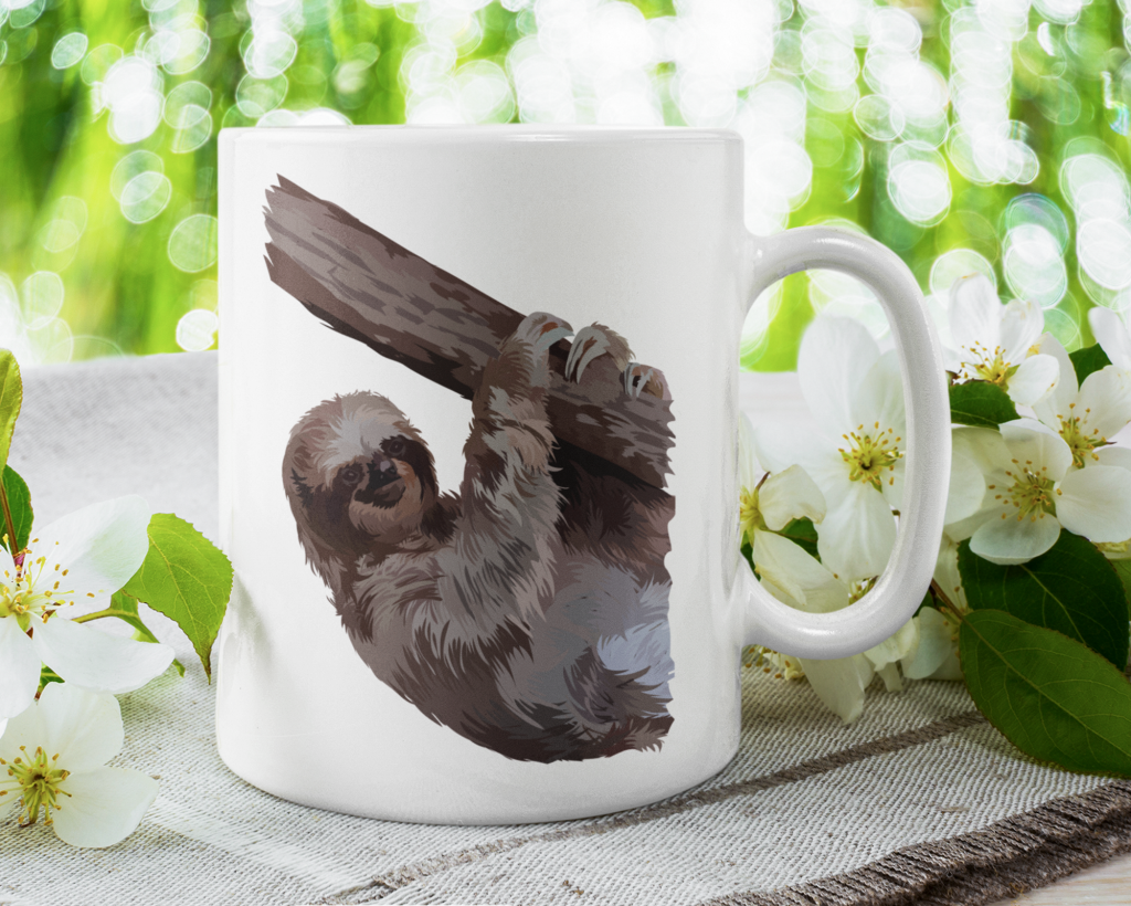 Sloth Graphic Coffee Mugs