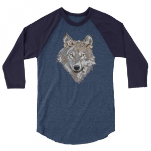 Wolf 3/4 Sleeve Raglan Shirt