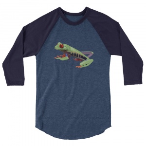 Red Eyed Tree Frog 3/4 Sleeve Raglan Shirt