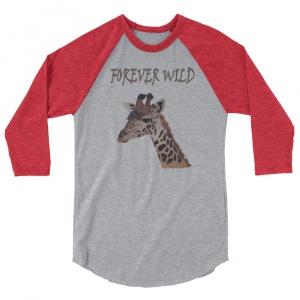 Giraffe 3/4 Sleeve Raglan Shirt.