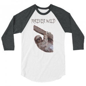 Wildlife Raglan Shirts - Sloth 3/4 Sleeve Raglan Shirt