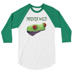 Forever Wild Red Eyed Tree Frog 3/4 Sleeve Raglan Shirt