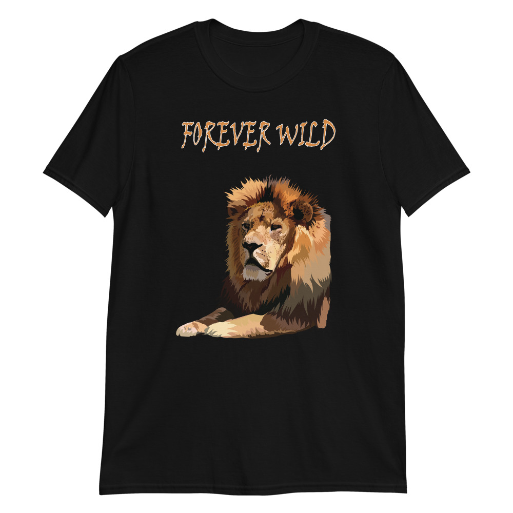 Lion T-Shirts - Forever Wild Male Lion T-shirt