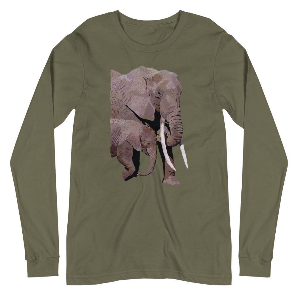 World Elephant Day - African Elephant Graphic Long Sleeve Shirt