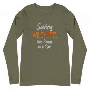 Saving Wildlife One Rescue at a Time Graphic Long Sleeve Shirt